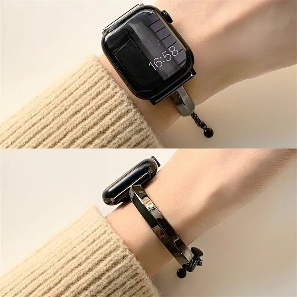 NEW Luxury Adjustable Diamond Steel Bracelet band For Apple Watch - BK
